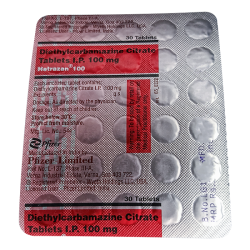 Hetrazan-100 (Диэтилкарбамазин 100мг) 30таблеток